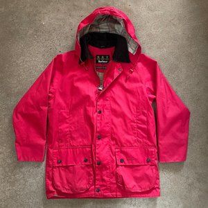 Rare Men's Barbour Summer Beaufort Waterproof Wax Red Jacket Size Medium